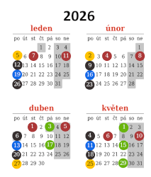 Kalendář svozu odpadů - ilustrace