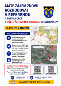 Leták s informacemi o anketě k možnému referendu