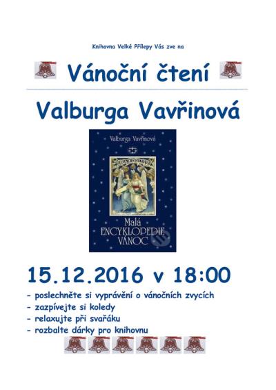 Vánoční čtení - Valburga Vavřinová