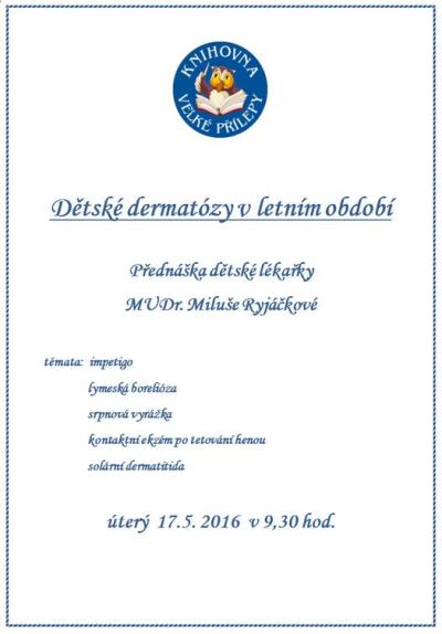 Dětské dermatózy v letním období