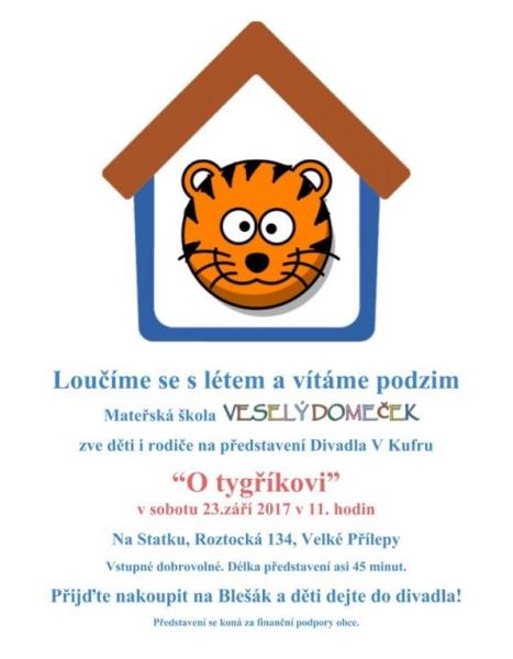 O tygříkovi - představení Divadla V Kufru