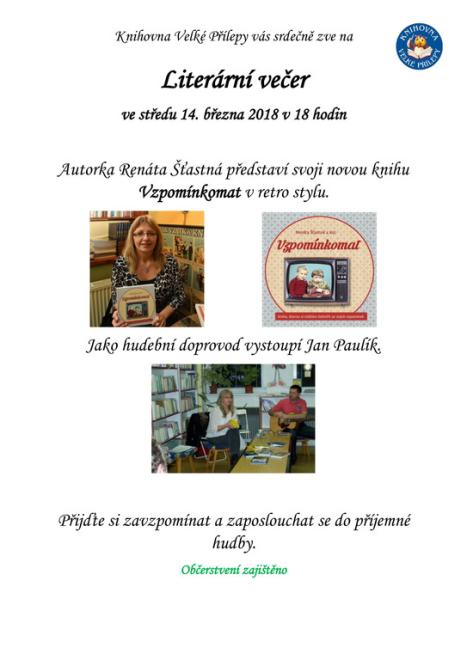 Literární večer - Renáta Šťastná